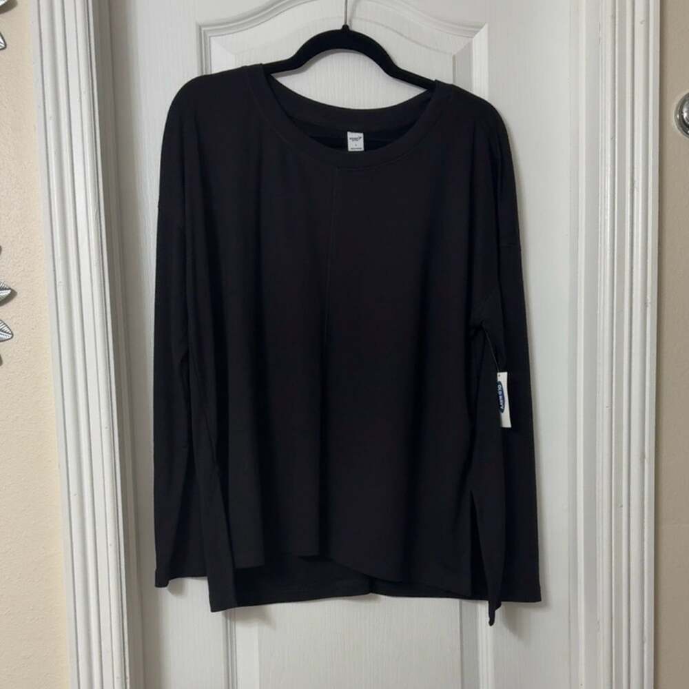 Old Navy active black long sleeve crewneck tunic size L
